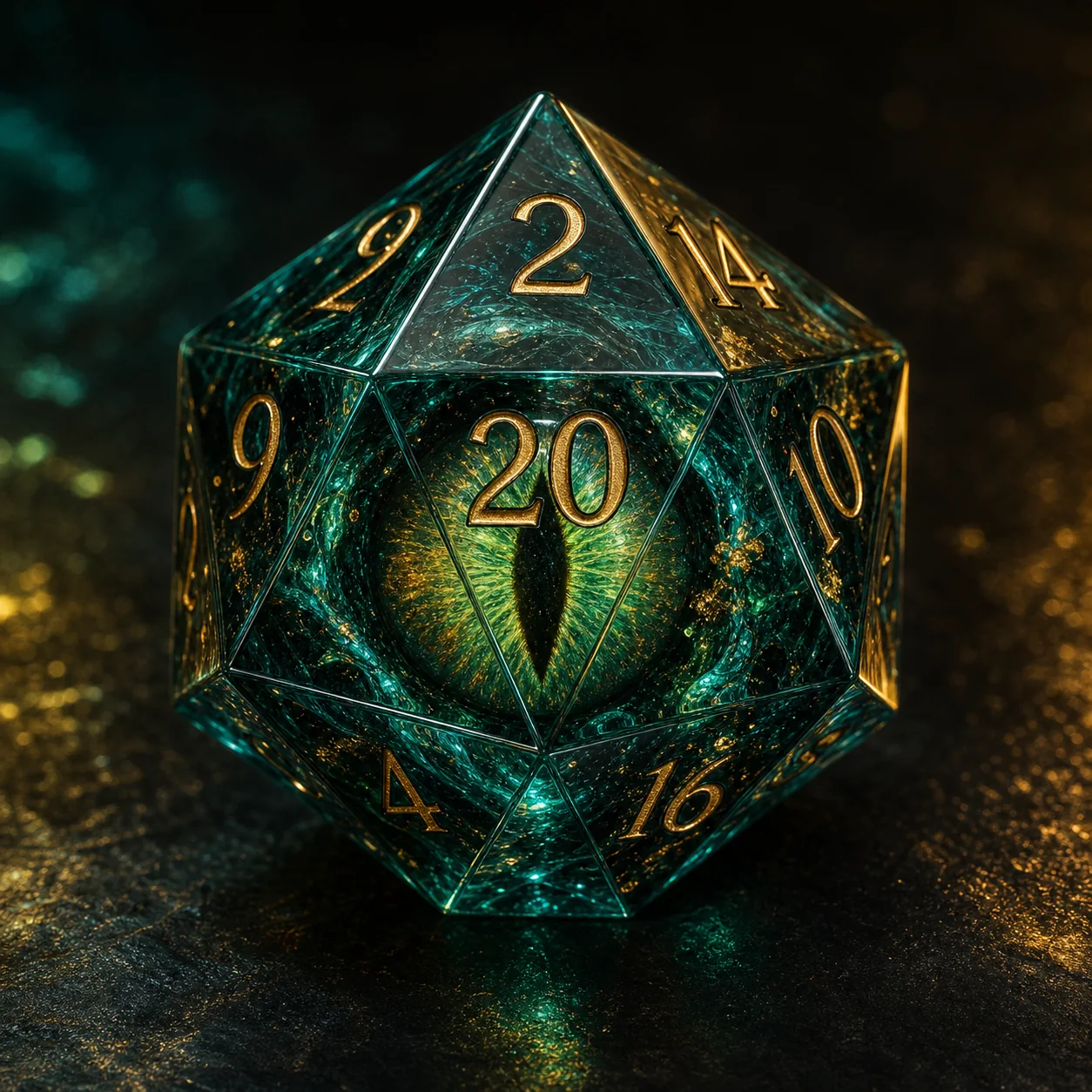 Dragon eye d20 wholesale collector dice for fantasy RPG retail programs
