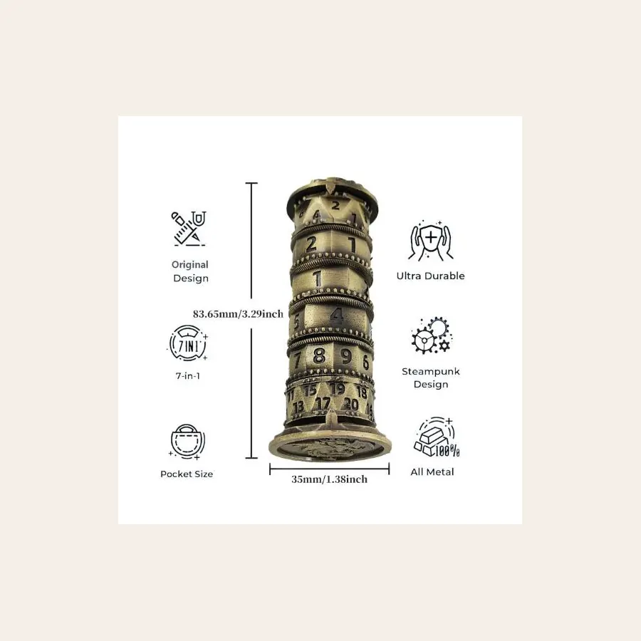 Wholesale 7-in-1 Carousel Dice (customisable) SKU TA-1 exotic dice catalog