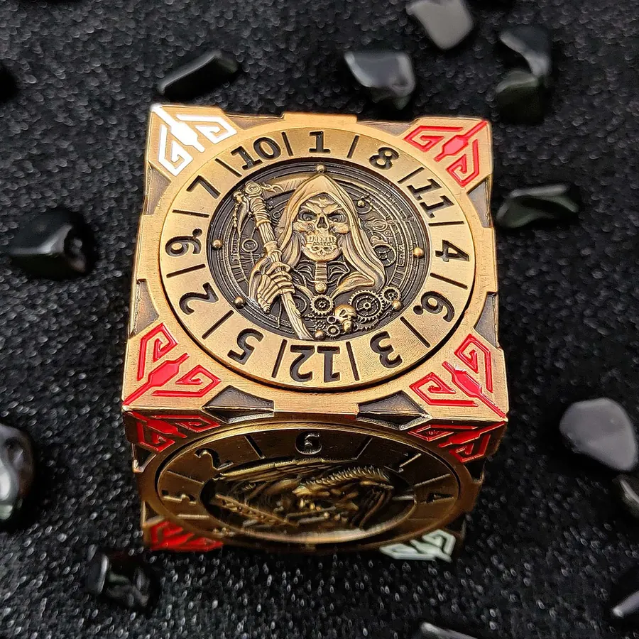 Wholesale 7-in-1, rotating D6 dice SKU D6-3 exotic dice catalog