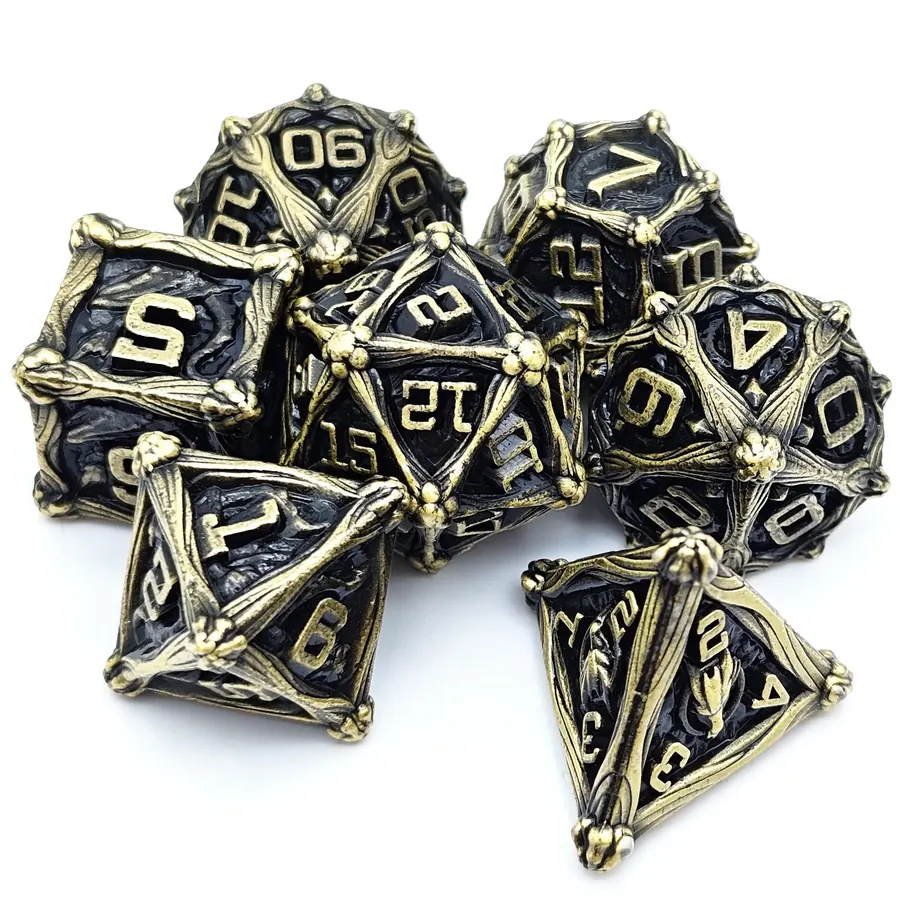 Dragon pattern metal dice wholesale product
