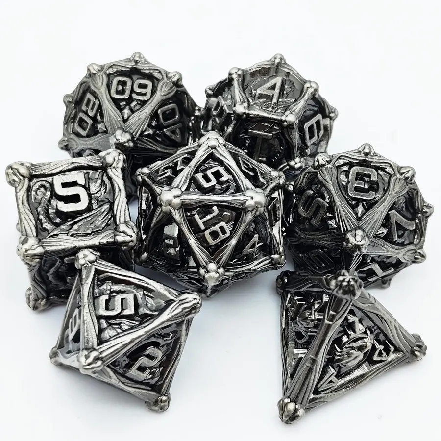Wholesale Dragon pattern dice SKU GTL-2 metal dice catalog