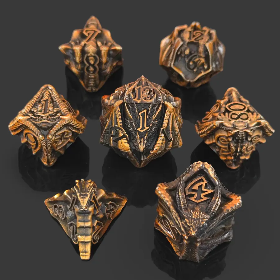 Wholesale Metal Cubic Dragon Dice SKU XL-1 metal dice catalog