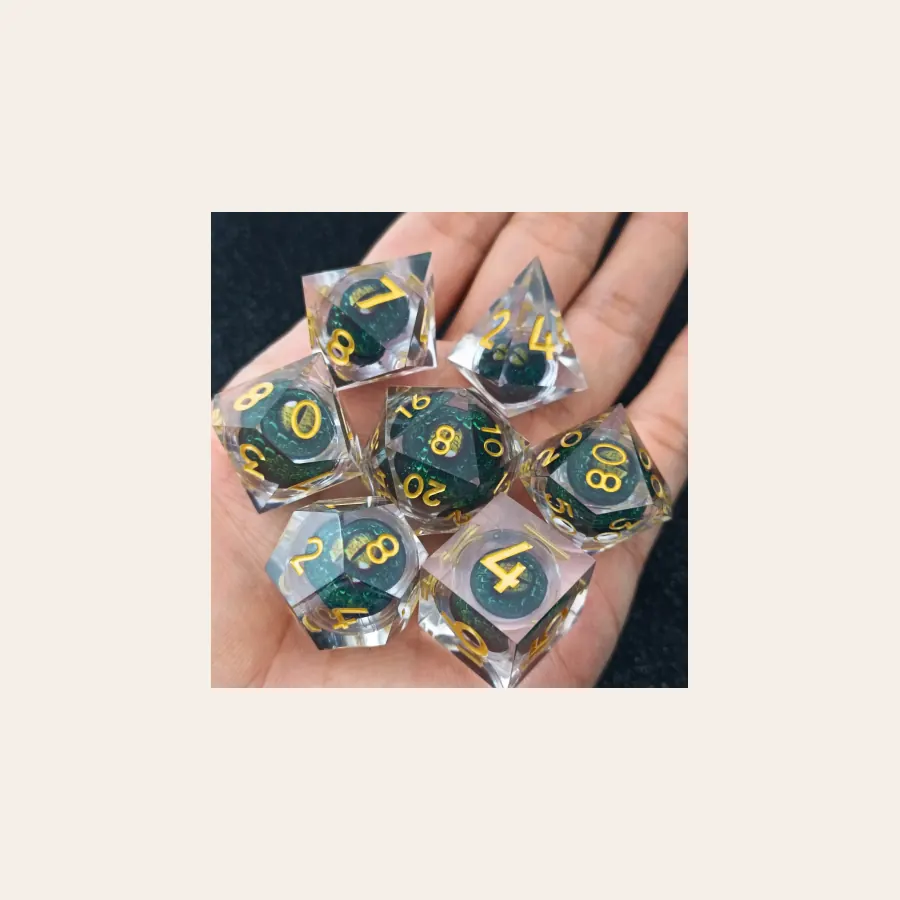 Wholesale Decal Resin Dice SKU SZYQ-16 resin dice catalog