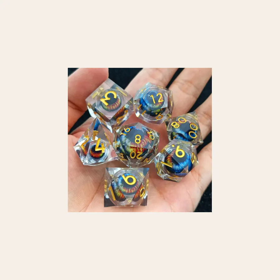 Wholesale Decal Resin Dice SKU SZYQ-17 resin dice catalog