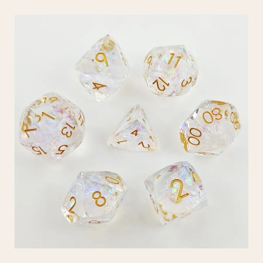 Wholesale Multi-faceted resin dice SKU DQM-1 resin dice catalog