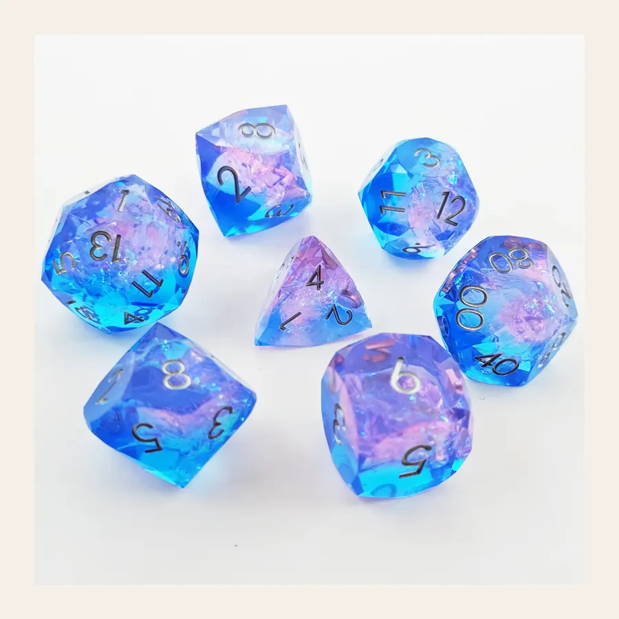 Wholesale Multi-faceted resin dice SKU DQM-3 resin dice catalog