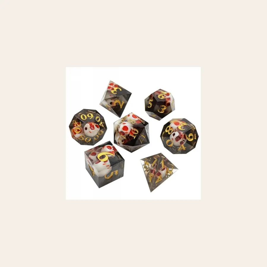 Wholesale Skull Resin Dice SKU SZKLT-4 resin dice catalog