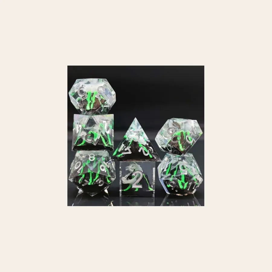 Wholesale Volcano + Dragon Egg Resin Dice SKU SZHS-2 resin dice catalog
