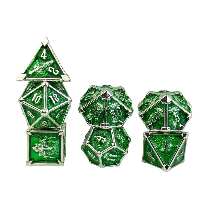 Real emerald ranger dice set for 5e compatible class dice