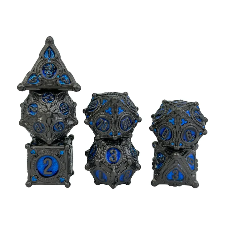 Real storm blue elemental dice sample set